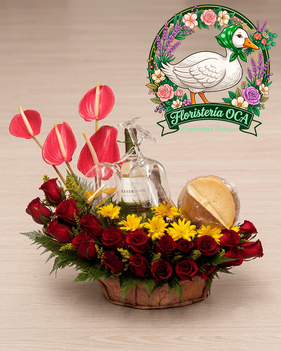 Arreglo Romántico Escarlata