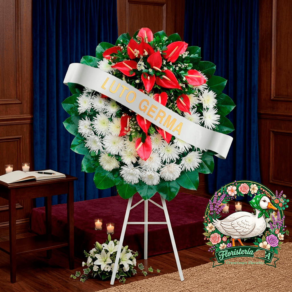 Corona Fúnebre con Anturios