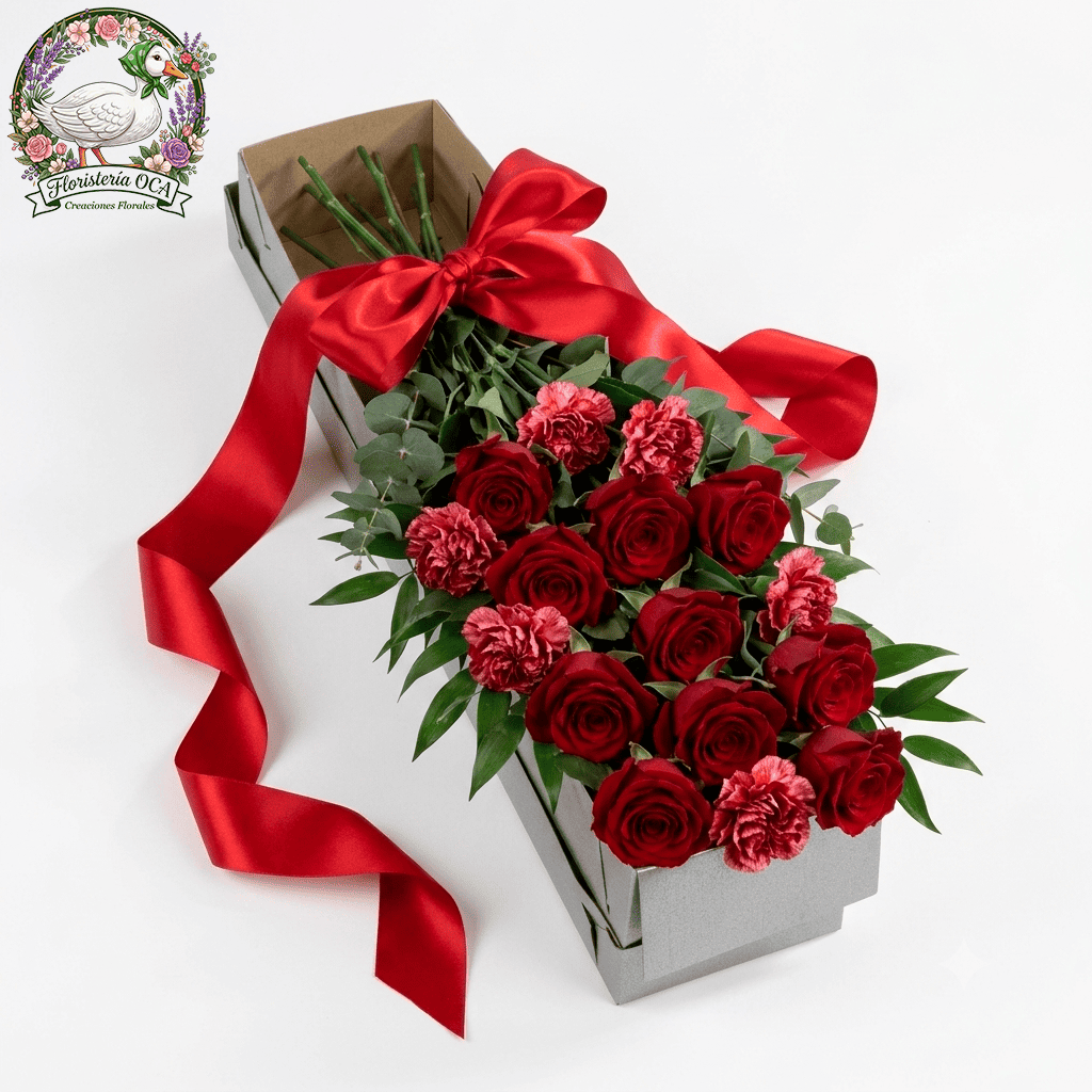 Caja Exclusiva Rosas y Claveles