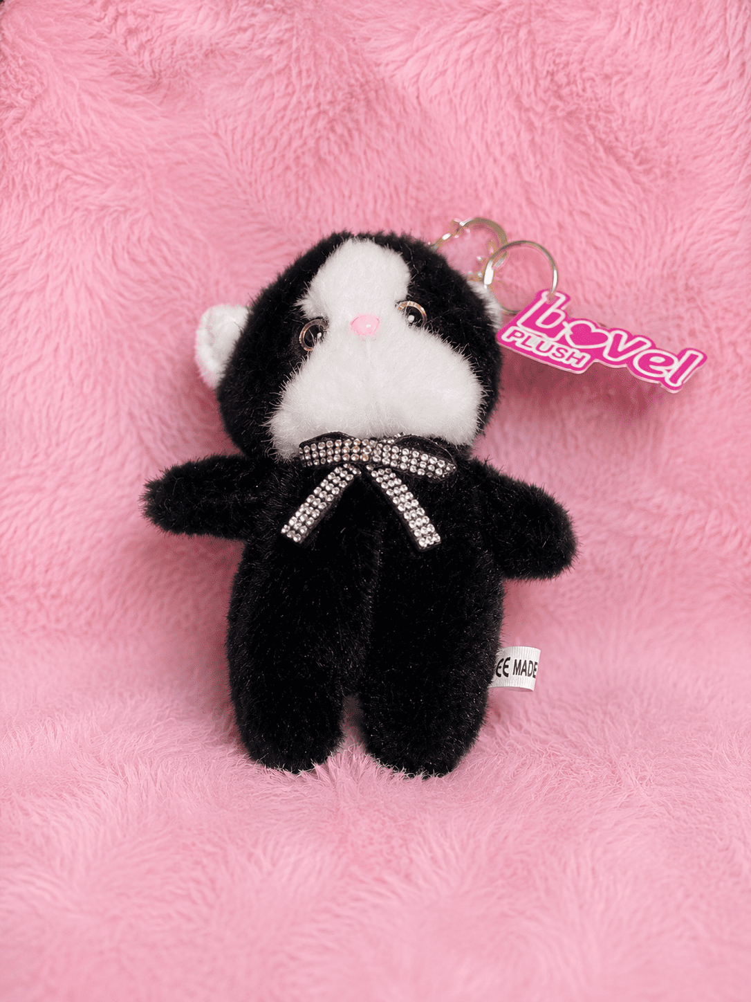 Llavero Peluche Gatito Negro