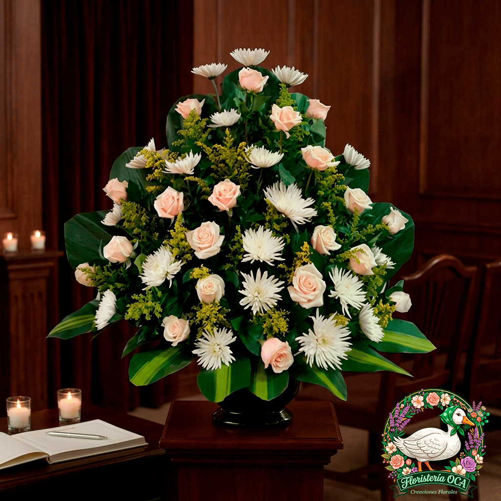 Arreglo Fúnebre Rosas de Luto