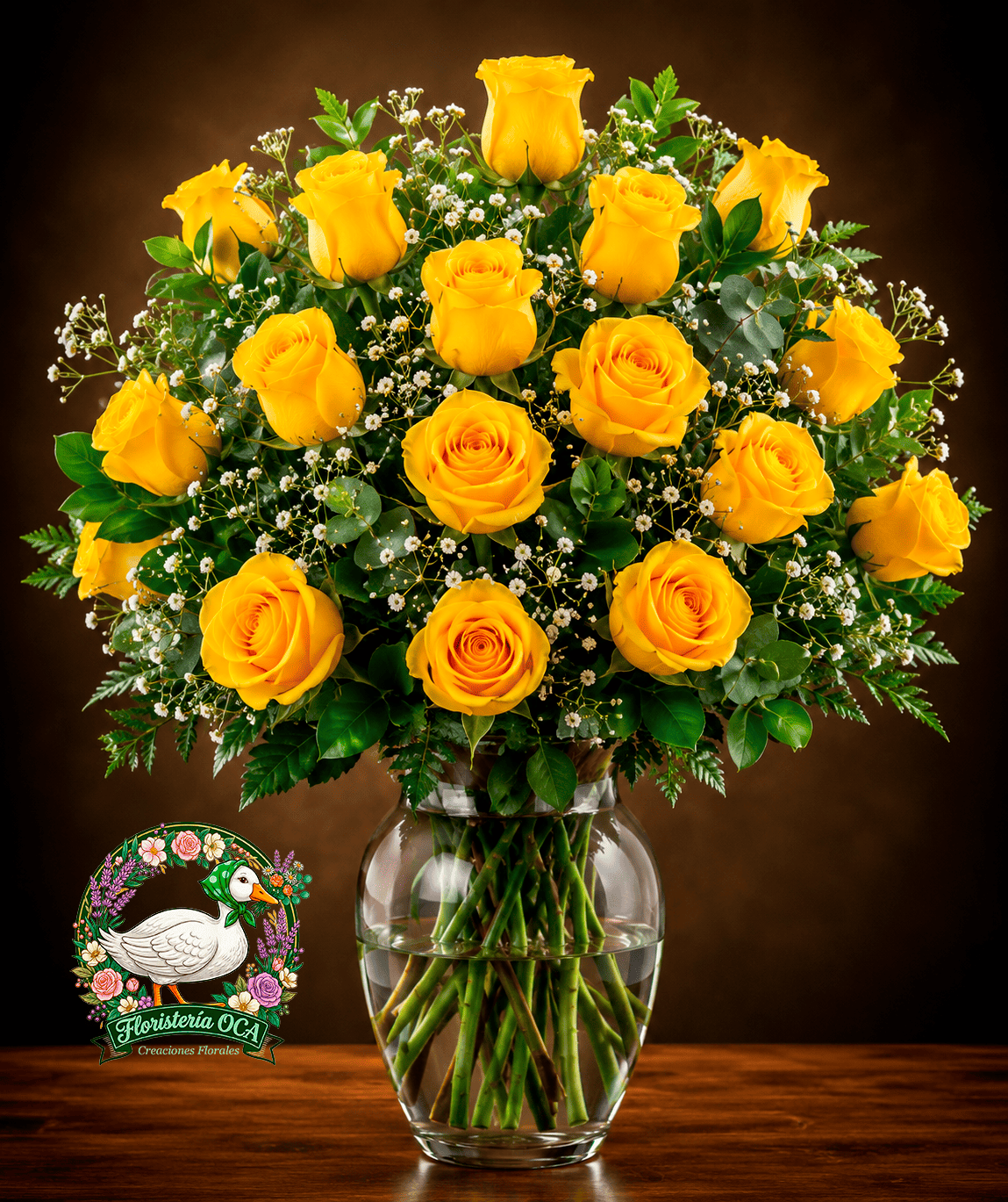 Jarrón de Rosas Premium