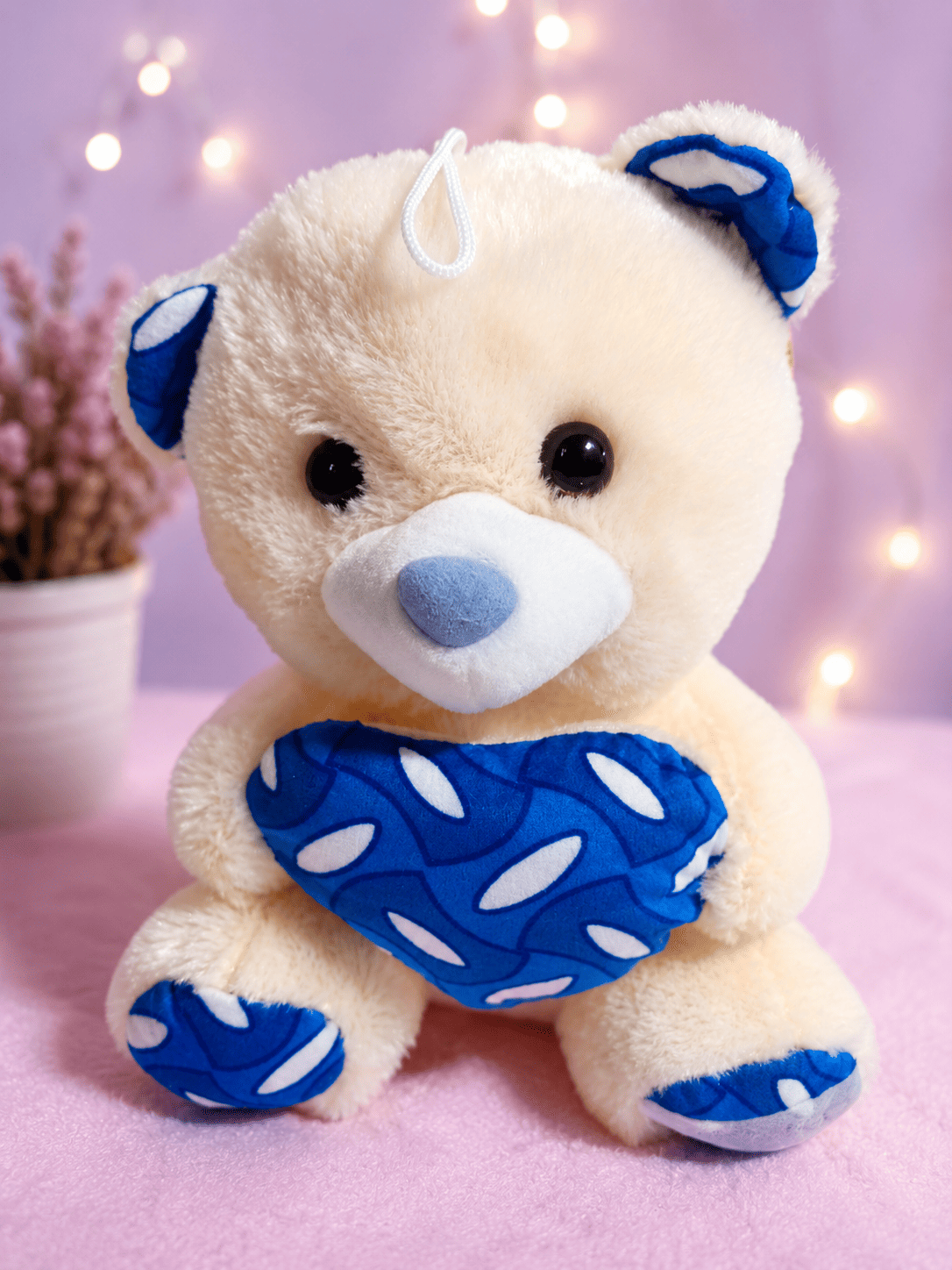 Peluche Osito Corazón Azul