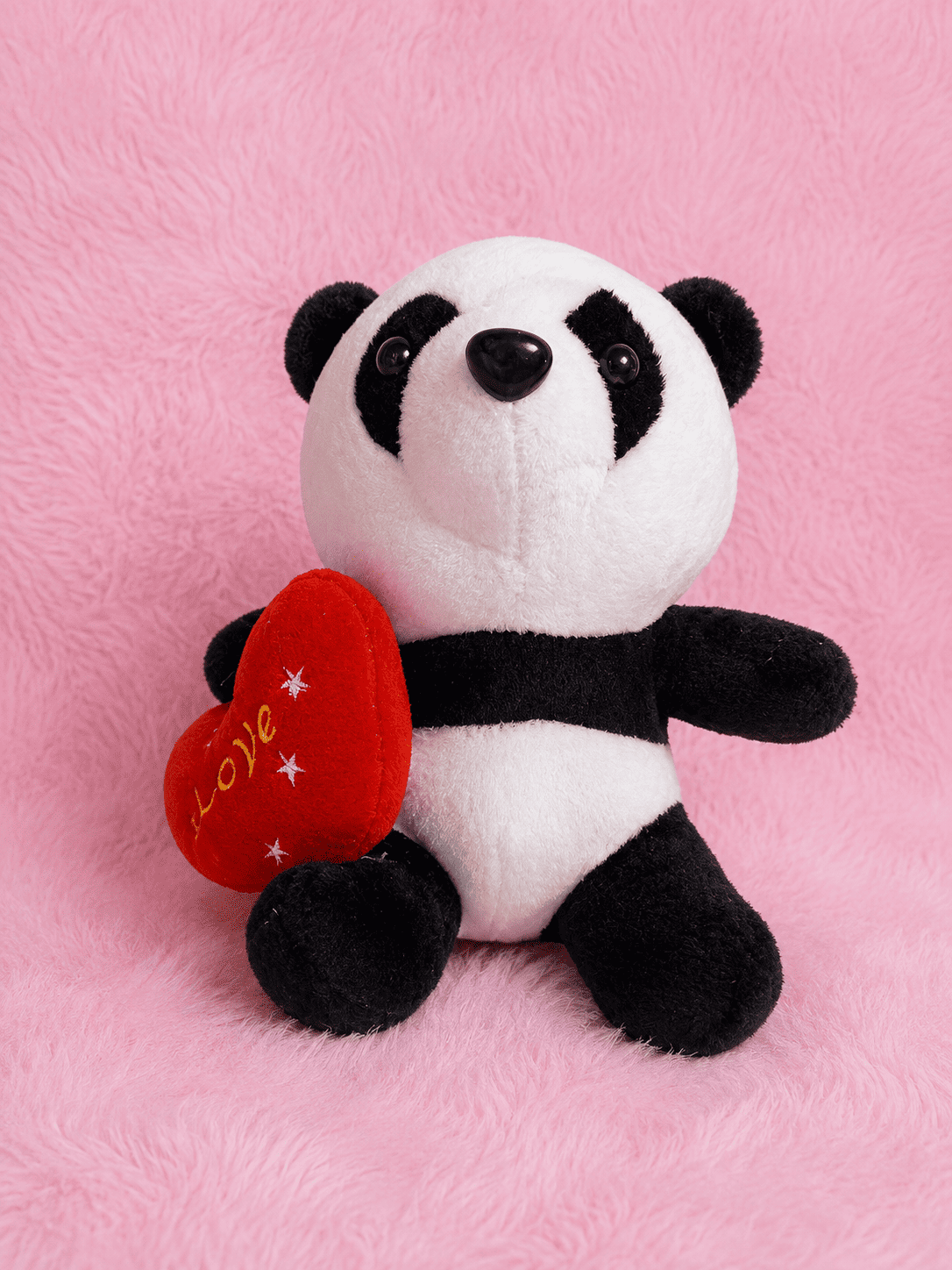 Peluche Panda Corazón Rojo