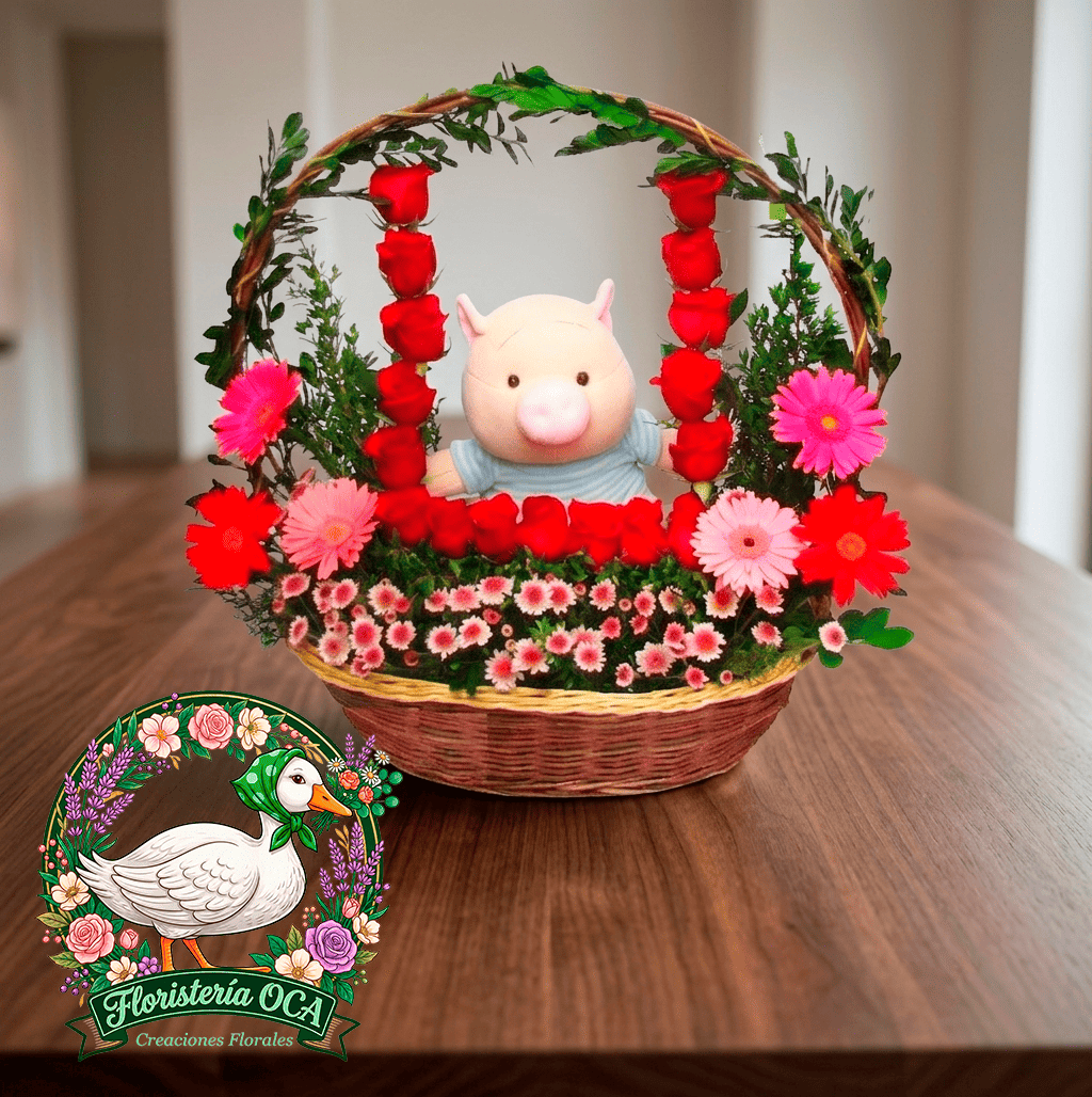 Arreglo Romántico Cerdito